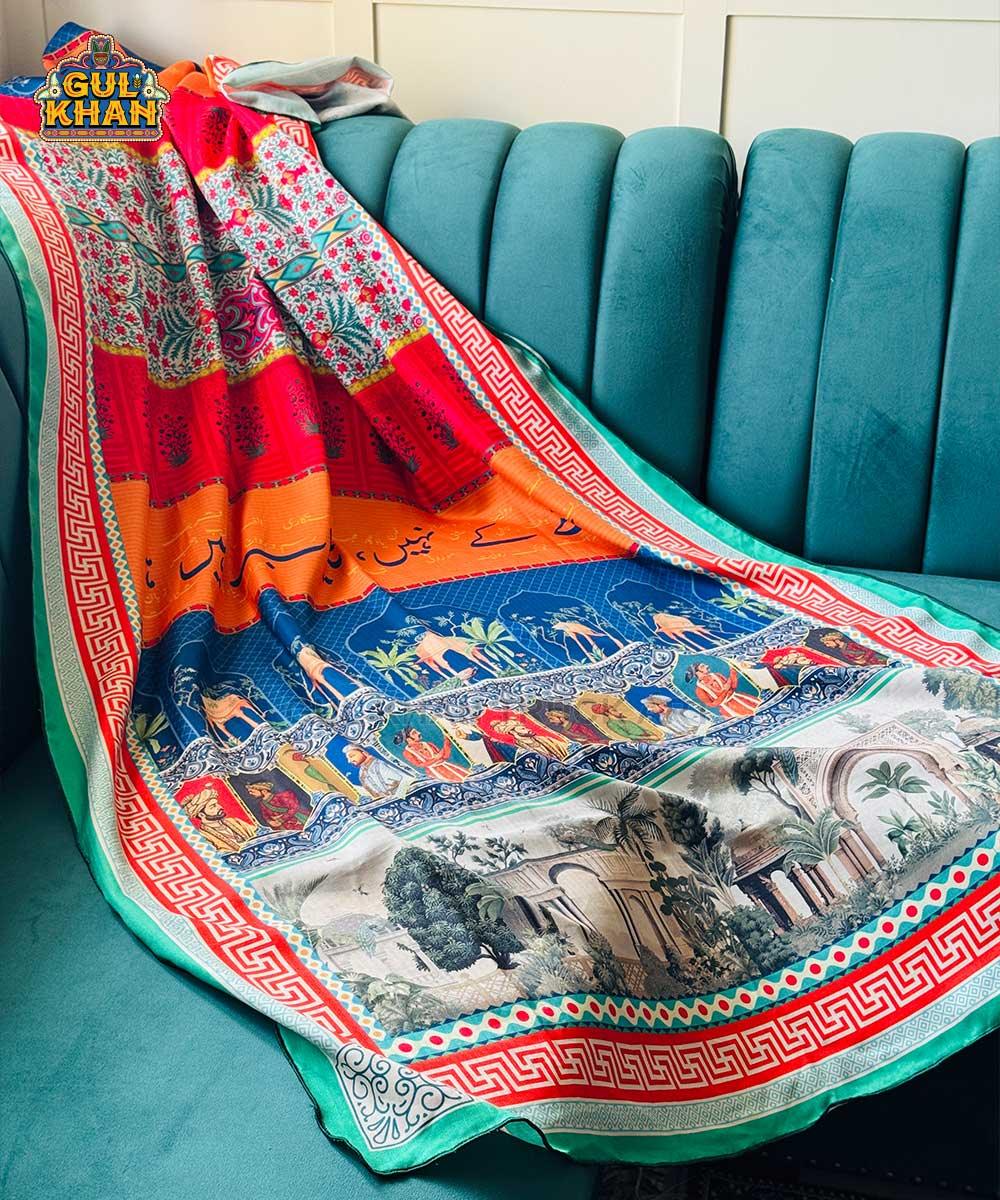 Mughal Artisan Inspired Printed Shawl 01