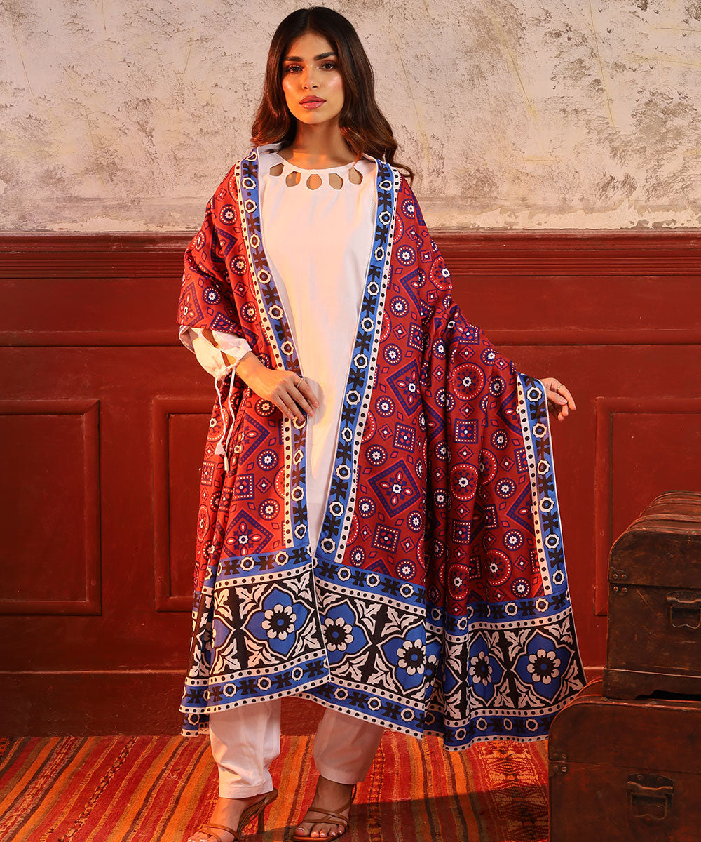 Ajrak Printed Truck Art Shawls