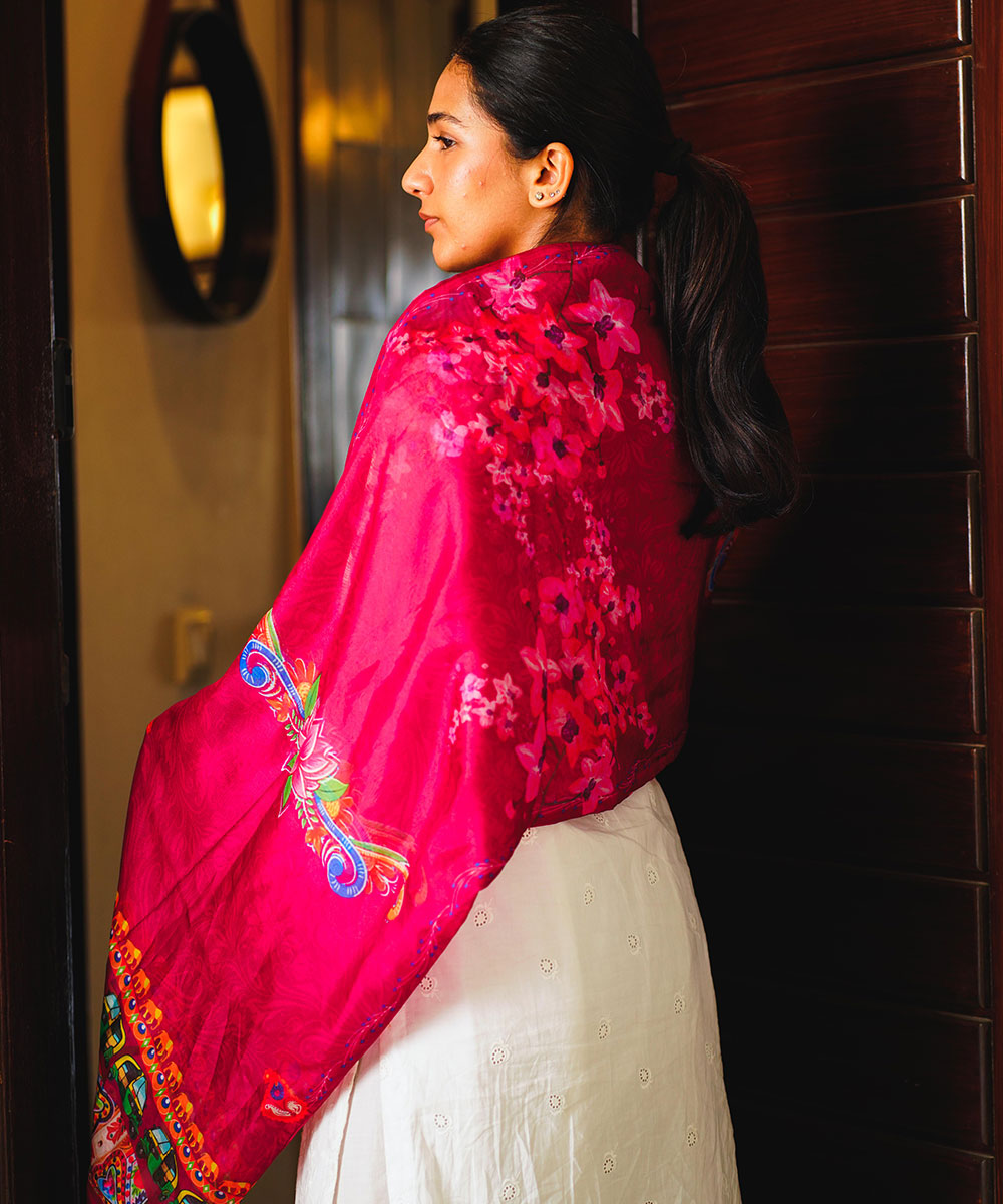 Rickshaw Art Pattern Printed Truck Art Stole