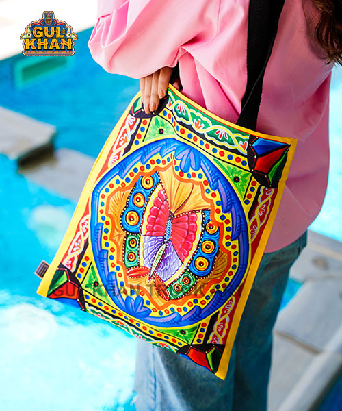 Butterfly Design Truck Art Tote Bag