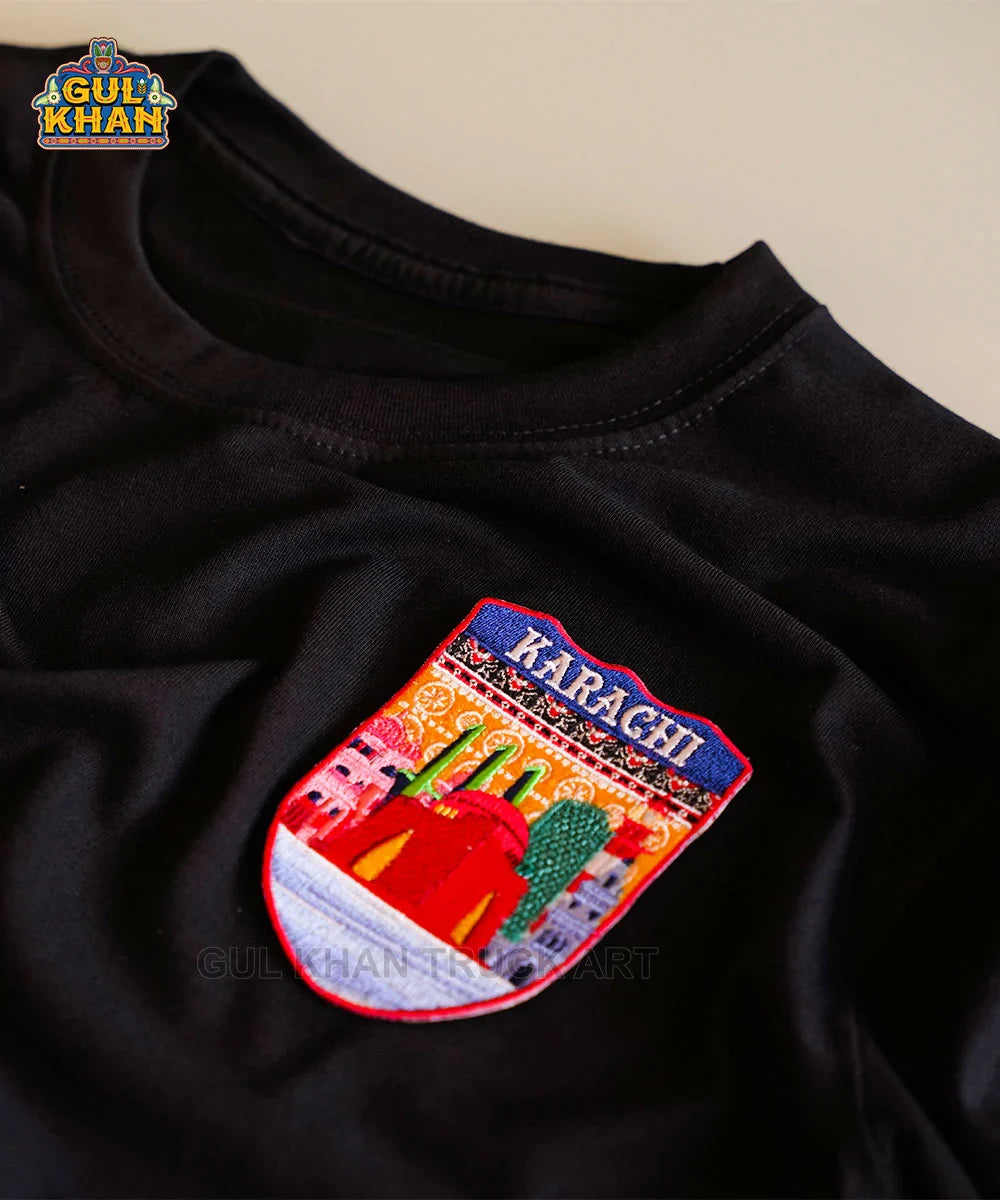 Karachi Premium Embroidered Patch T-Shirt