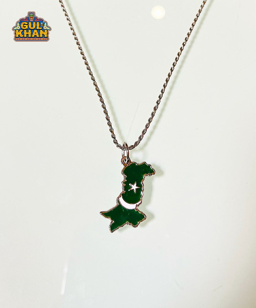 Map Metal Pendant