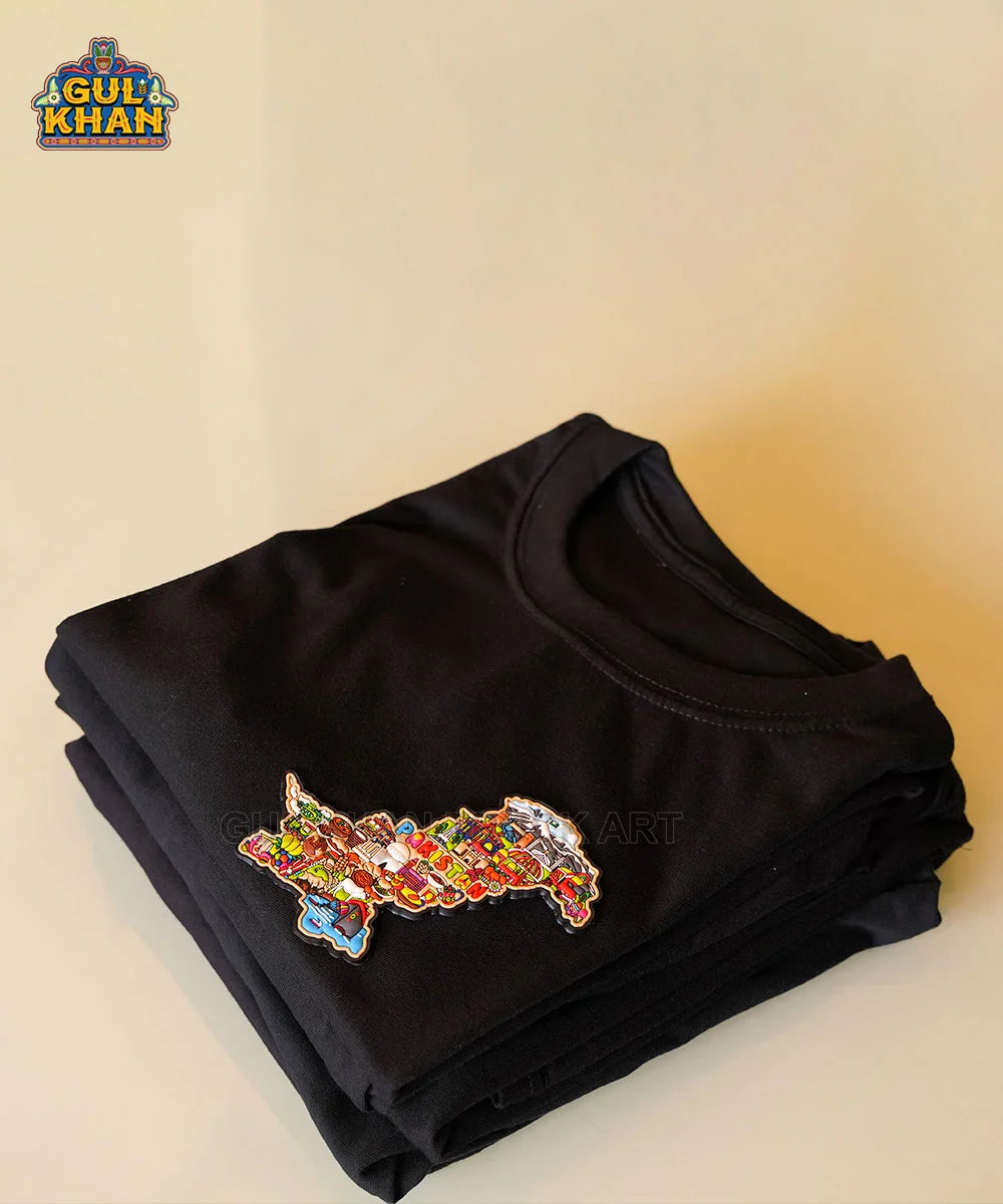 Map Premium Rubber PVC Patch T-Shirt