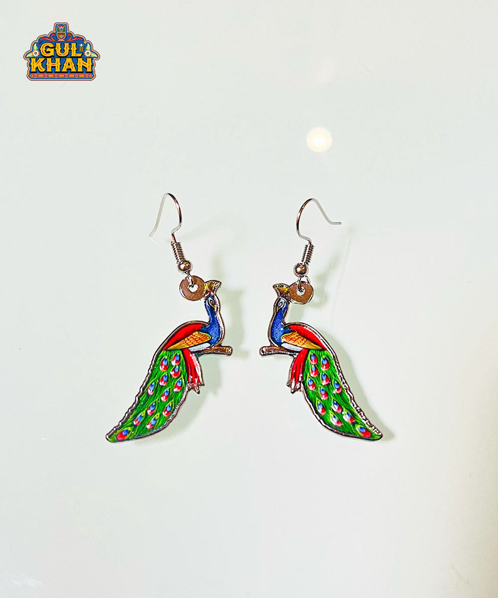 Peacock Metal Ear Rings