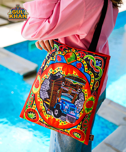 Truck Printed Truck Art Tote Bag