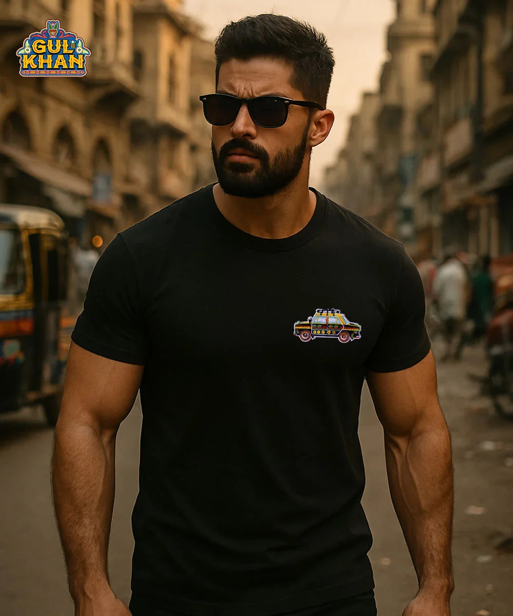 Taxi Premium Embroidered Patch T-Shirt