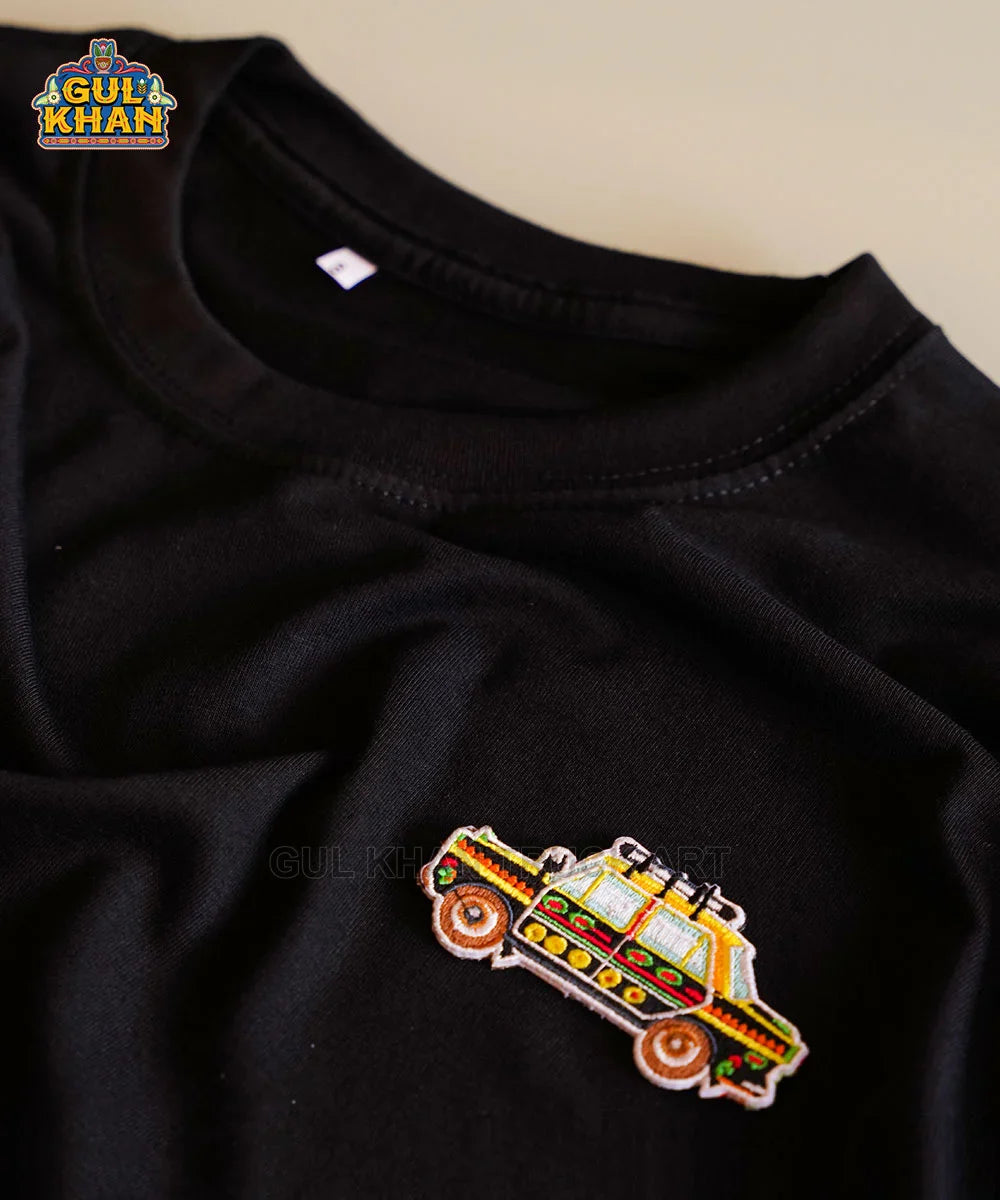Taxi Premium Embroidered Patch T-Shirt